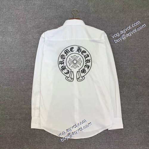 人気ブランド  2021秋冬 自然な肌触り ボタンダウン クロムハーツ CHROME HEARTS 長袖シャツ 2色可選 クロムハーツブランド コピー