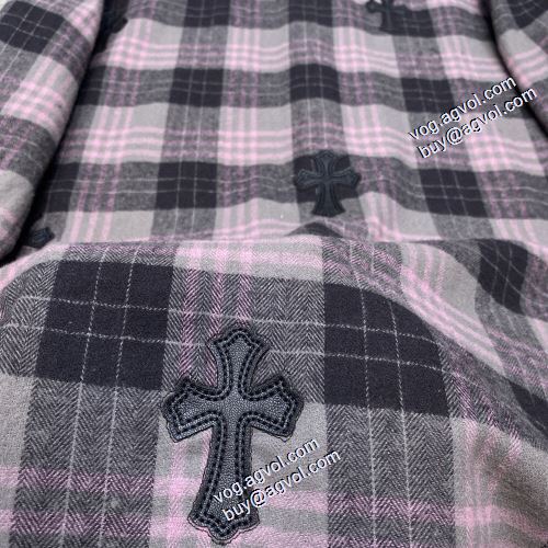 海外セレブ愛用 2021秋冬 2色可選 長袖シャツ チェック クロムハーツ CHROME HEARTS クロムハーツスーパーコピー 快適な着心地
