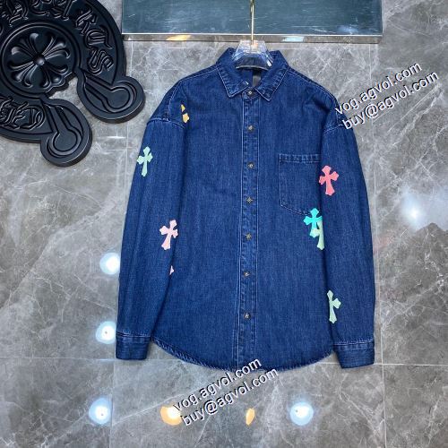 2021秋冬 頑丈な素材 クロムハーツ CHROME HEARTS お洒落に魅せる 長袖シャツ シンプル クロムハーツブランド 偽物 通販