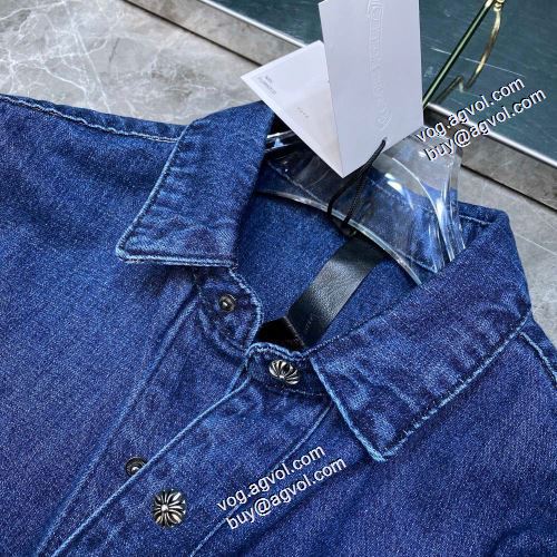 2021秋冬 頑丈な素材 クロムハーツ CHROME HEARTS お洒落に魅せる 長袖シャツ シンプル クロムハーツブランド 偽物 通販