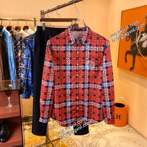 肌に馴染みやすい 2021秋冬 長袖シャツ チェック クロムハーツ CHROME HEARTS 2色可選 オリジナル クロムハーツ偽物ブランド