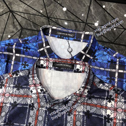 肌に馴染みやすい 2021秋冬 長袖シャツ チェック クロムハーツ CHROME HEARTS 2色可選 オリジナル クロムハーツ偽物ブランド