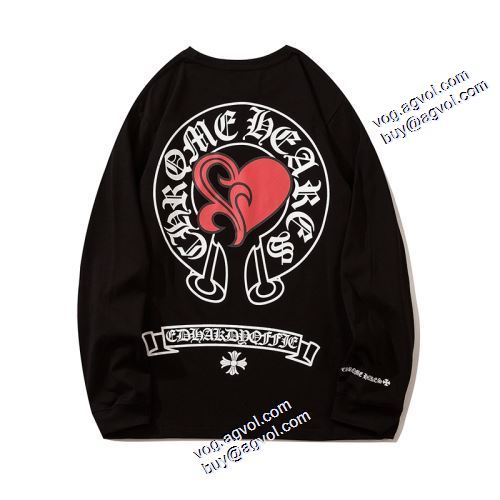 2021秋冬 プリント クロムハーツ CHROME HEARTS 2色可選 長袖Tシャツ お洒落に魅せる 男女兼用 クロムハーツブランド コピー