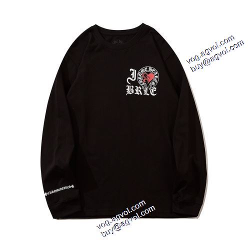 2021秋冬 プリント クロムハーツ CHROME HEARTS 2色可選 長袖Tシャツ お洒落に魅せる 男女兼用 クロムハーツブランド コピー