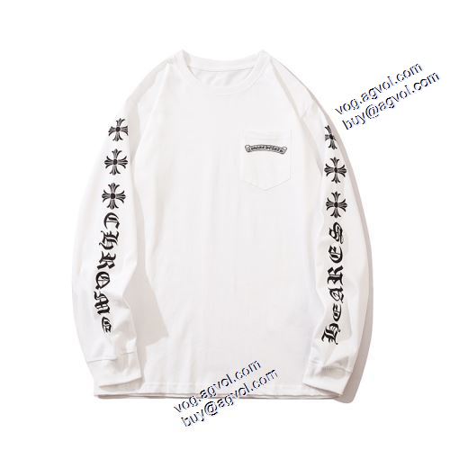 男女兼用 2021秋冬 優しいフィット感 クロムハーツ CHROME HEARTS プリント クロムハーツコピー ブランド 2色可選 長袖Tシャツ
