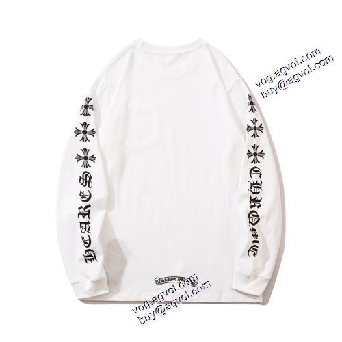 男女兼用 2021秋冬 優しいフィット感 クロムハーツ CHROME HEARTS プリント クロムハーツコピー ブランド 2色可選 長袖Tシャツ