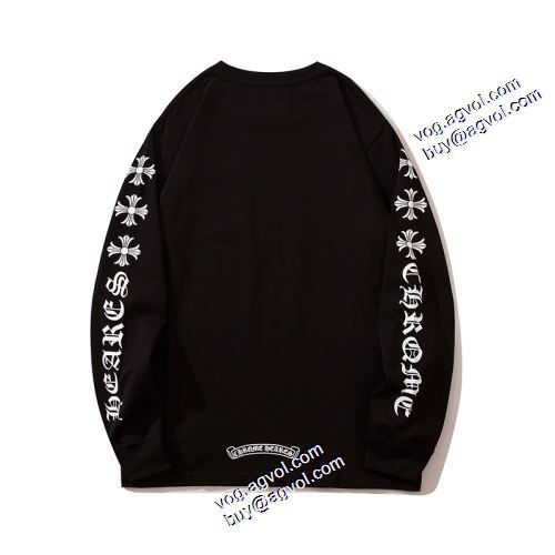 男女兼用 2021秋冬 優しいフィット感 クロムハーツ CHROME HEARTS プリント クロムハーツコピー ブランド 2色可選 長袖Tシャツ