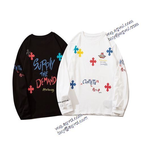 超目玉 2色可選 長袖Tシャツ 2021秋冬 クロムハーツ CHROME HEARTS プリント カッコいい印象を付ける クロムハーツブランド 偽物 通販