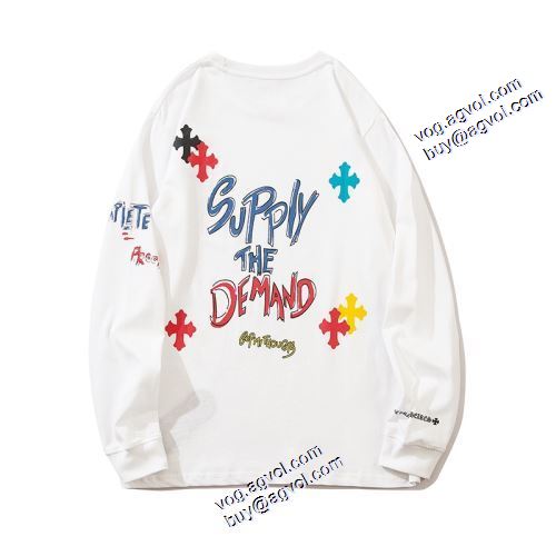 超目玉 2色可選 長袖Tシャツ 2021秋冬 クロムハーツ CHROME HEARTS プリント カッコいい印象を付ける クロムハーツブランド 偽物 通販