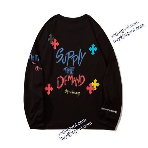 超目玉 2色可選 長袖Tシャツ 2021秋冬 クロムハーツ CHROME HEARTS プリント カッコいい印象を付ける クロムハーツブランド 偽物 通販