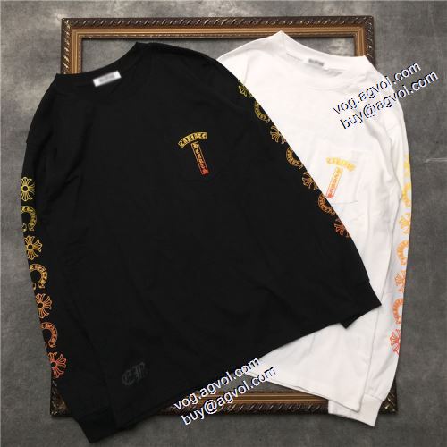プリント クロムハーツコピーブランド 男女兼用 2色可選 2021秋冬 柔らかい手触り クロムハーツ CHROME HEARTS 長袖Tシャツ デザイン性の高い