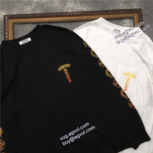 プリント クロムハーツコピーブランド 男女兼用 2色可選 2021秋冬 柔らかい手触り クロムハーツ CHROME HEARTS 長袖Tシャツ デザイン性の高い