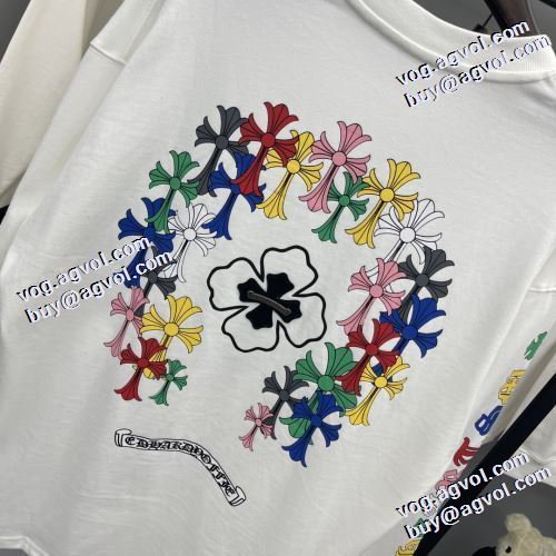 2021秋冬 プリント クロムハーツ CHROME HEARTS 2色可選 長袖Tシャツ コスパ最高のプライス カッコいい印象を付ける