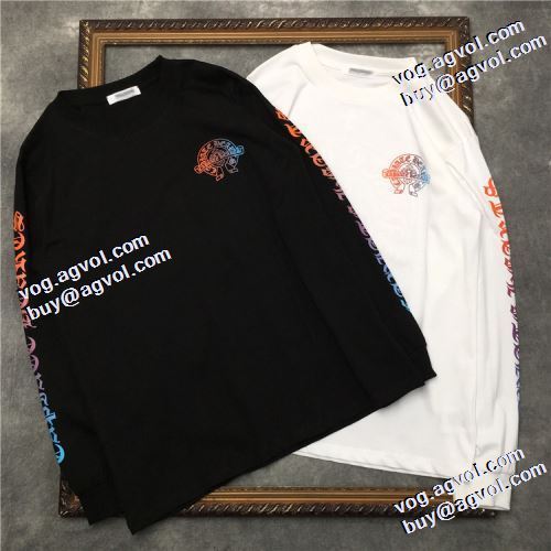 長袖Tシャツ 2021秋冬 2色可選 ファッション 人気 プリント 縦には伸びにくい クロムハーツ CHROME HEARTS