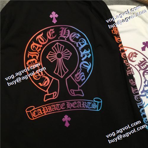 長袖Tシャツ 2021秋冬 2色可選 ファッション 人気 プリント 縦には伸びにくい クロムハーツ CHROME HEARTS