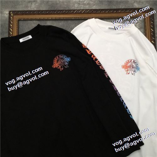 長袖Tシャツ 2021秋冬 2色可選 ファッション 人気 プリント 縦には伸びにくい クロムハーツ CHROME HEARTS
