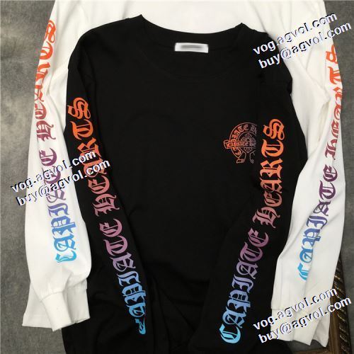 長袖Tシャツ 2021秋冬 2色可選 ファッション 人気 プリント 縦には伸びにくい クロムハーツ CHROME HEARTS