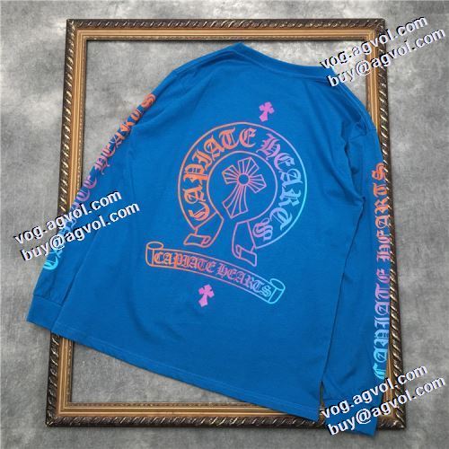 2021秋冬 気軽にカジュアルに使える クロムハーツ CHROME HEARTS ラウンドネック カジュアル 長袖Tシャツ デザイン性の高い