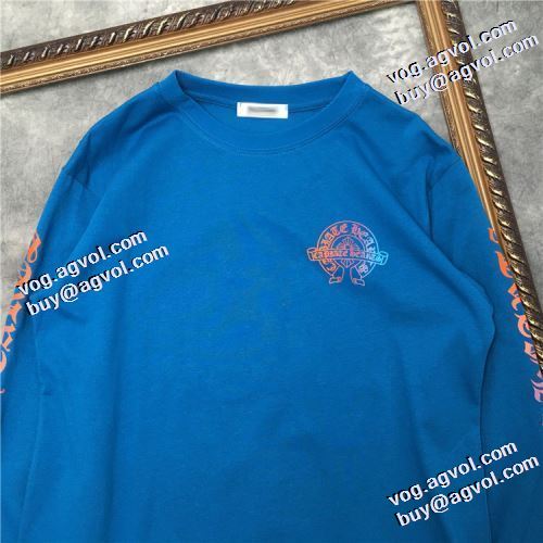 2021秋冬 気軽にカジュアルに使える クロムハーツ CHROME HEARTS ラウンドネック カジュアル 長袖Tシャツ デザイン性の高い