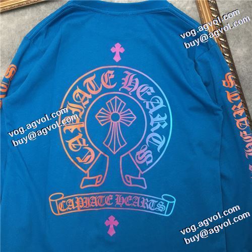 2021秋冬 気軽にカジュアルに使える クロムハーツ CHROME HEARTS ラウンドネック カジュアル 長袖Tシャツ デザイン性の高い