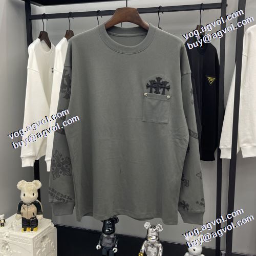 存在感のある 2021秋冬 長袖Tシャツ レジャー 縦には伸びにくい クロムハーツ CHROME HEARTS 3色可選 スタイリッシュな印象