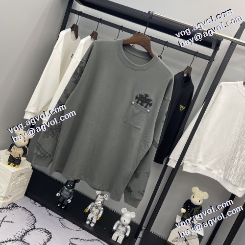 存在感のある 2021秋冬 長袖Tシャツ レジャー 縦には伸びにくい クロムハーツ CHROME HEARTS 3色可選 スタイリッシュな印象
