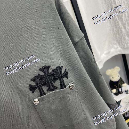 存在感のある 2021秋冬 長袖Tシャツ レジャー 縦には伸びにくい クロムハーツ CHROME HEARTS 3色可選 スタイリッシュな印象