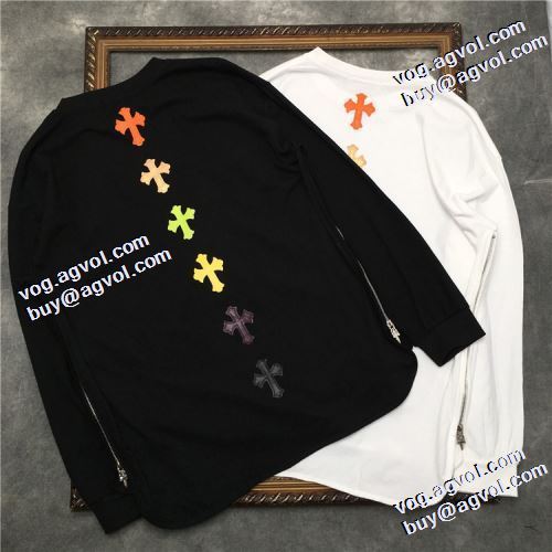 2021秋冬 お洒落に魅せる 2色可選 長袖Tシャツ クロムハーツ CHROME HEARTS オリジナル ラウンドネック 