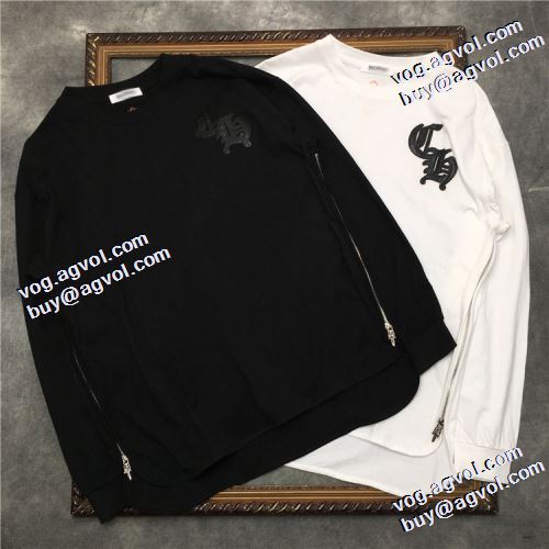 2021秋冬 お洒落に魅せる 2色可選 長袖Tシャツ クロムハーツ CHROME HEARTS オリジナル ラウンドネック 