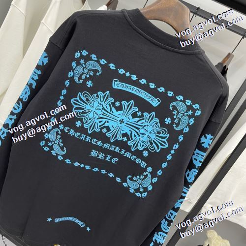 長袖Tシャツ 2021秋冬 ラウンドネック プリント バリエーションに富む クロムハーツ CHROME HEARTS 2色可選 売れ筋のいい