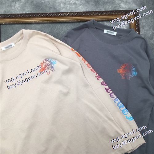2021秋冬 2色可選 クロムハーツ CHROME HEARTS 長袖Tシャツ ムダな装飾を排したデザイン 着回し度抜群 シンプル プリント