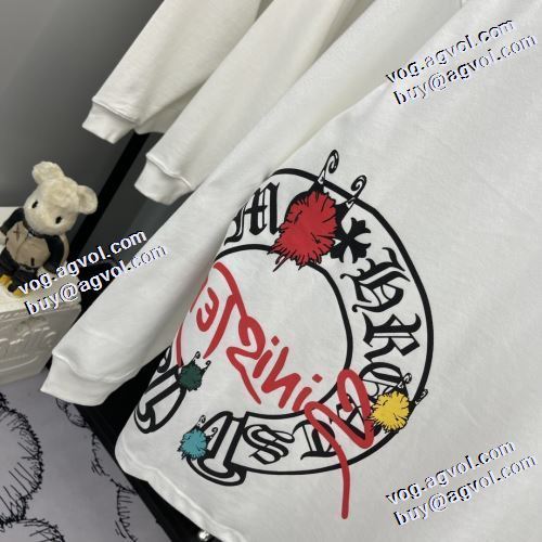 長袖Tシャツ 2021秋冬 3色可選 落ち着いた感覚 レジャー 暖かみのある肌触り クロムハーツ CHROME HEARTS ラウンドネック