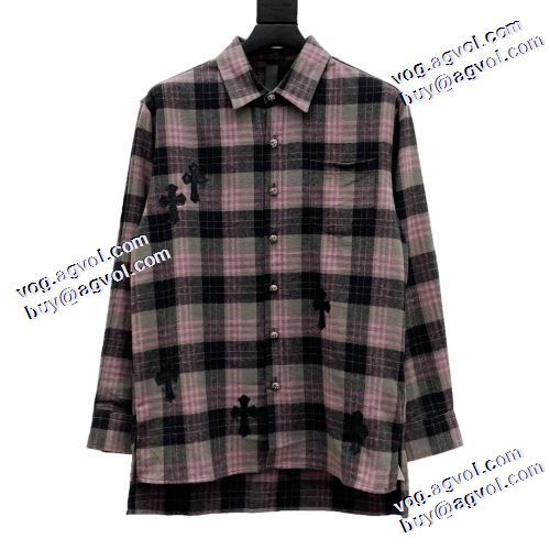 2021秋冬 長袖シャツ チェック クロムハーツ CHROME HEARTS 人気 ランキング ボタンダウン 快適な着心地