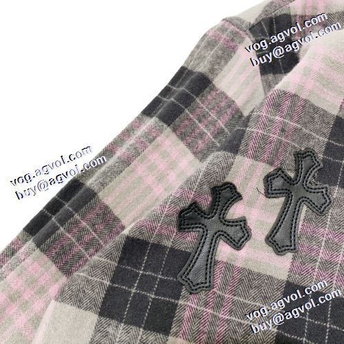 2021秋冬 長袖シャツ チェック クロムハーツ CHROME HEARTS 人気 ランキング ボタンダウン 快適な着心地