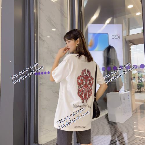人気新品★超特価★ クロムハーツ CHROME HEARTS 2021春夏 半袖Tシャツ CHROME HEARTS偽物ブランド 2色可選 
