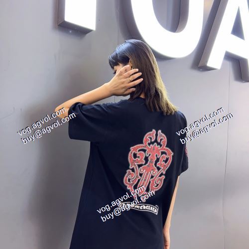 人気新品★超特価★ クロムハーツ CHROME HEARTS 2021春夏 半袖Tシャツ CHROME HEARTS偽物ブランド 2色可選 