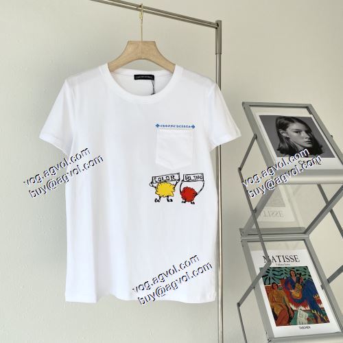 半袖Tシャツ 2021春夏 海外セレブ愛用 クロムハーツブランド 偽物 通販 クロムハーツ CHROME HEARTS 
