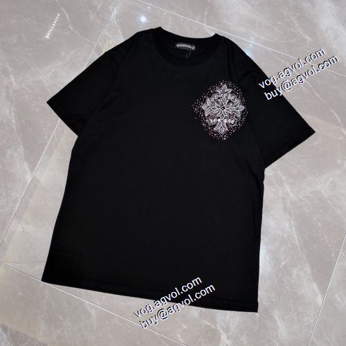 2色可選 長く愛用できる ラウンドネック 2021春夏 クロムハーツ CHROME HEARTS Tシャツ プリント デザイン性の高い クロムハーツブランド コピー