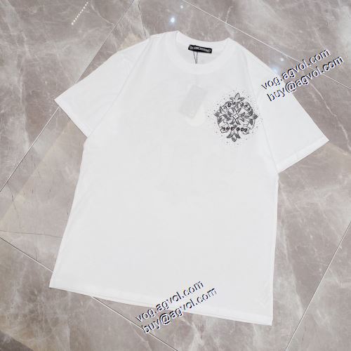 2色可選 長く愛用できる ラウンドネック 2021春夏 クロムハーツ CHROME HEARTS Tシャツ プリント デザイン性の高い クロムハーツブランド コピー