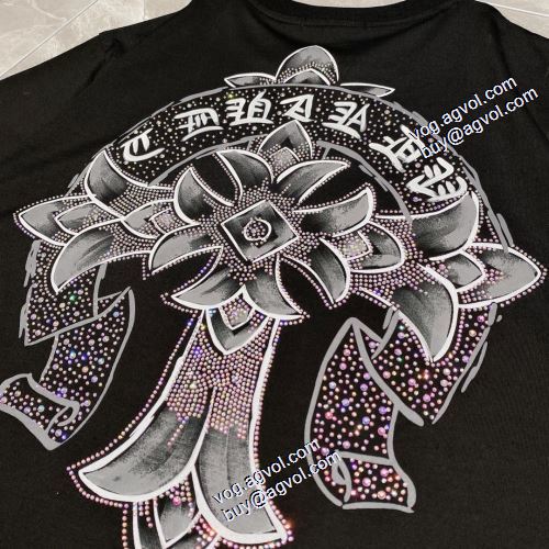 2色可選 長く愛用できる ラウンドネック 2021春夏 クロムハーツ CHROME HEARTS Tシャツ プリント デザイン性の高い クロムハーツブランド コピー