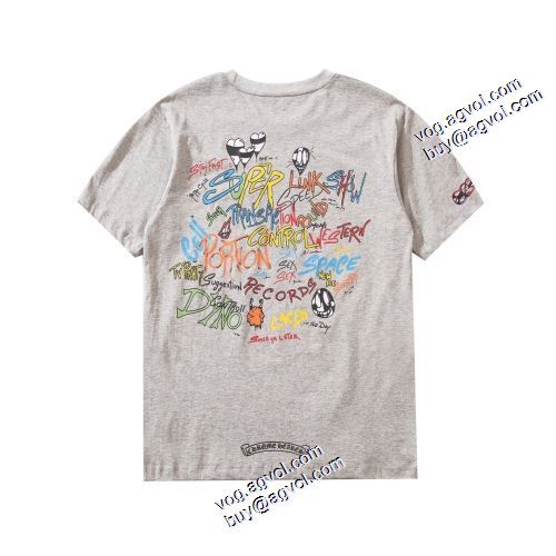 2021春夏 Tシャツ ラウンドネック クロムハーツ CHROME HEARTS 3色可選 プリント 肌に馴染みやすい クロムハーツコピー