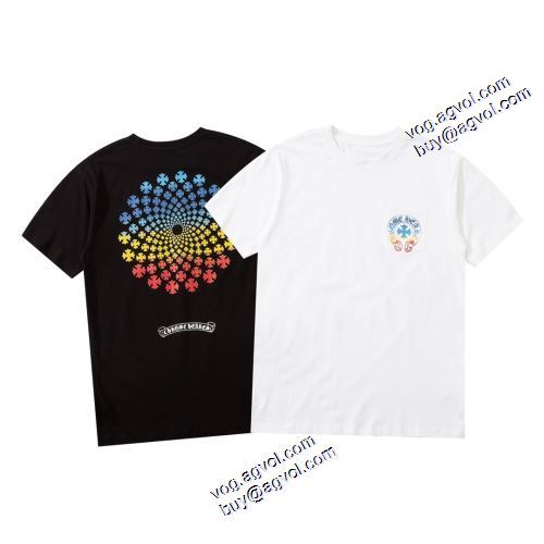 落ち着いた感覚 Tシャツ クロムハーツコピー ブランド 2021春夏 クロムハーツ CHROME HEARTS ラウンドネック 2色可選