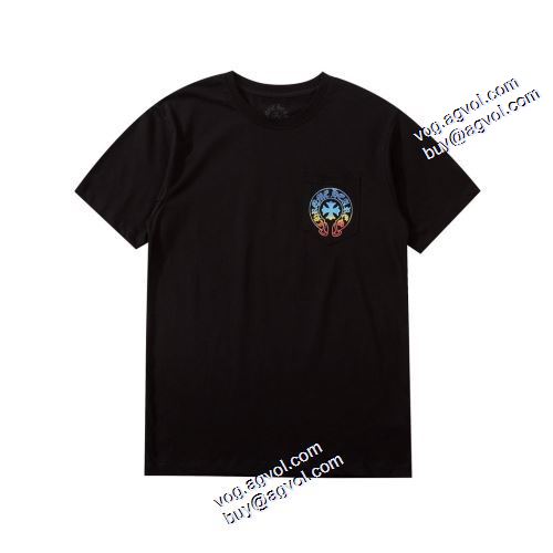 落ち着いた感覚 Tシャツ クロムハーツコピー ブランド 2021春夏 クロムハーツ CHROME HEARTS ラウンドネック 2色可選