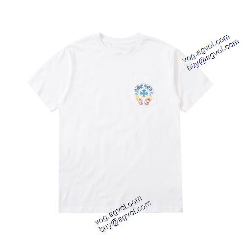 落ち着いた感覚 Tシャツ クロムハーツコピー ブランド 2021春夏 クロムハーツ CHROME HEARTS ラウンドネック 2色可選
