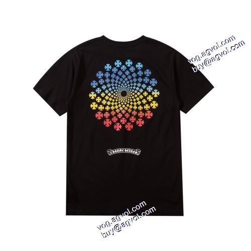 落ち着いた感覚 Tシャツ クロムハーツコピー ブランド 2021春夏 クロムハーツ CHROME HEARTS ラウンドネック 2色可選