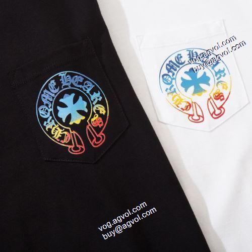 落ち着いた感覚 Tシャツ クロムハーツコピー ブランド 2021春夏 クロムハーツ CHROME HEARTS ラウンドネック 2色可選