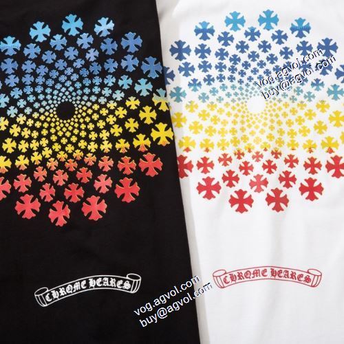 落ち着いた感覚 Tシャツ クロムハーツコピー ブランド 2021春夏 クロムハーツ CHROME HEARTS ラウンドネック 2色可選
