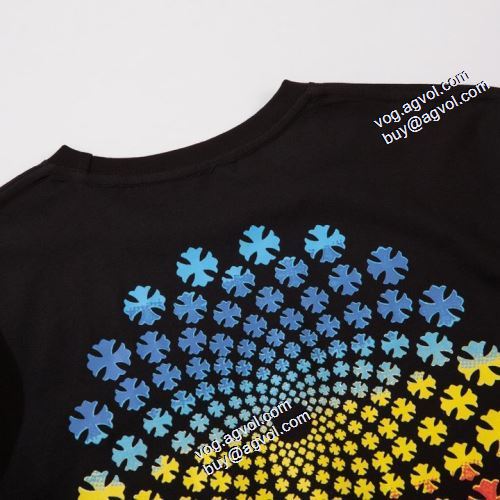 落ち着いた感覚 Tシャツ クロムハーツコピー ブランド 2021春夏 クロムハーツ CHROME HEARTS ラウンドネック 2色可選