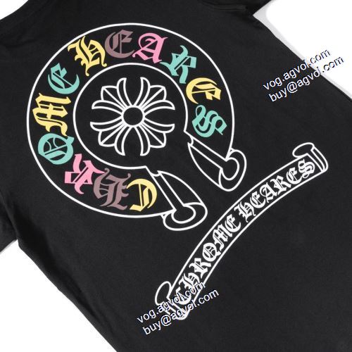 高級感ある 2021春夏 2色可選 クロムハーツ CHROME HEARTS クロムハーツ偽物ブランド プリント Tシャツ 着心地満点