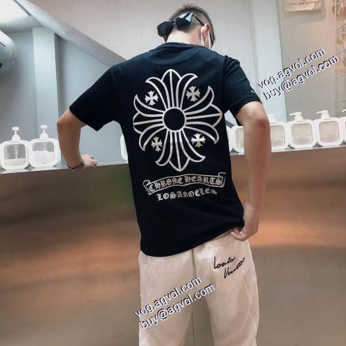 クロムハーツブランドスーパーコピー 3色可選 2021春夏 コスパ最高のプライス クロムハーツ CHROME HEARTS シンプル Tシャツ プリント